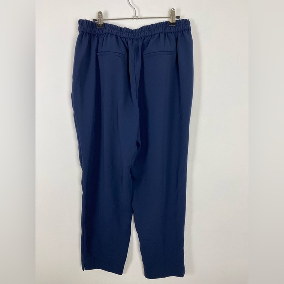 J.Crew Jamie Pant Women's Size 12 Navy Blue Elastic Waist Back Pockets Straight - Picture 5 of 12